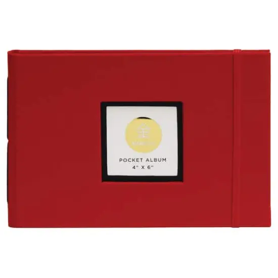 Kinsho Pocket Album, 4" x 6" Red {1}
