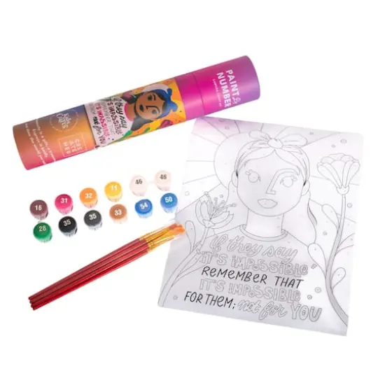 Kids Crafts Nothing Is Impossible Paint By Number Canvas Kit {1}