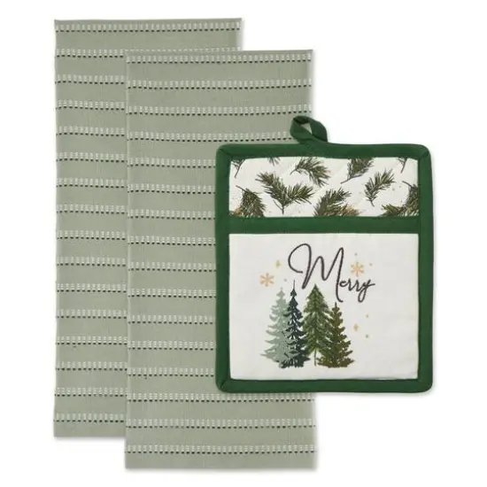 DII&reg; Merry Trees Potholder Gift Set {1}