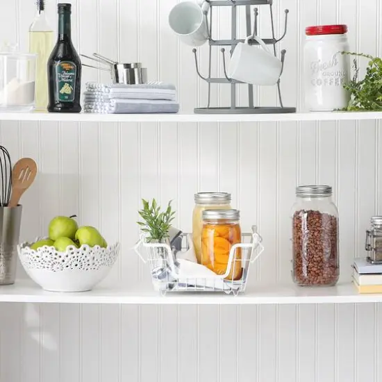 DII&reg; Small Square Metal Basket White {6}