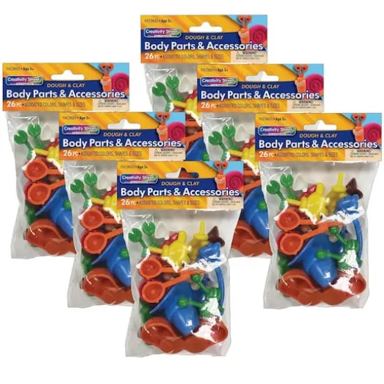 Creativity Street® Modeling Dough & Clay Body Parts & Accessories, 6 Packs of 26 Pieces {1}