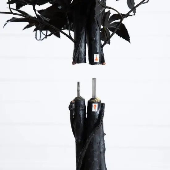 5ft. Artificial Halloween Black Maple Tree with Natural Trunk {6}