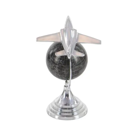 12" Silver Aluminum Glam Globe {5}