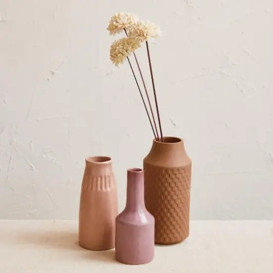 Hello Honey&reg; Reactive Glaze Stoneware Vase Set {3}
