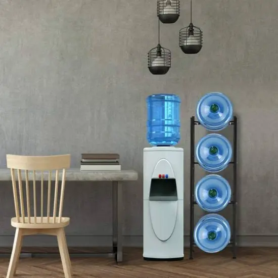 NEX&trade; 4-Tier 5-Gallon Water Bottle Storage Rack Brown {7}