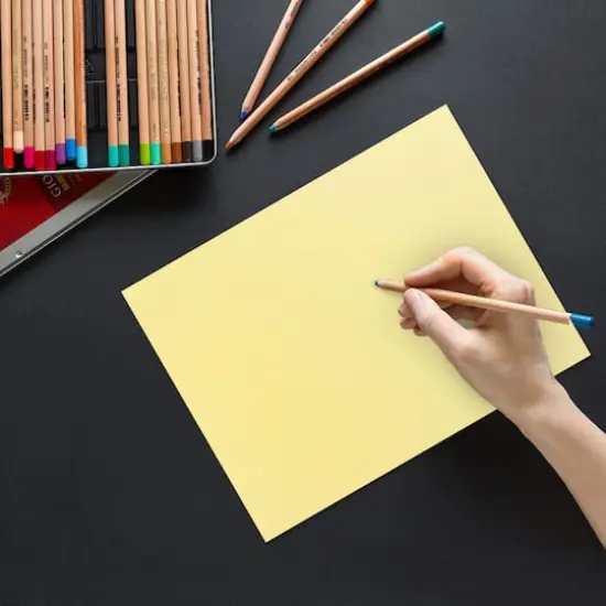 JAM Paper Matte 8.5'' x 11'' 28lb. Paper, 50 Sheets Light Yellow {4}