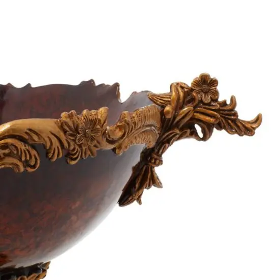 19" Gold Resin Traditional D&eacute;cor Bowl {9}