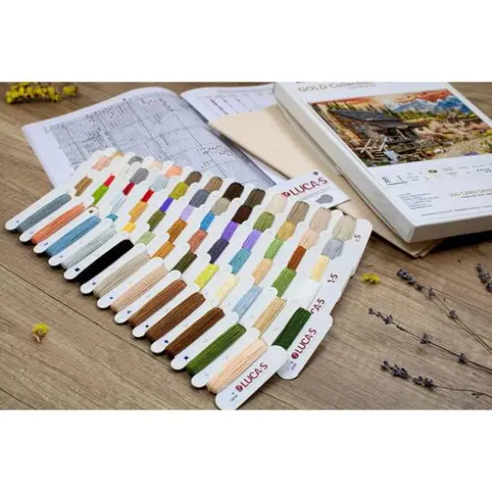 Luca-S Log Cabin General Store Counted Cross-Stitch Kit {4}