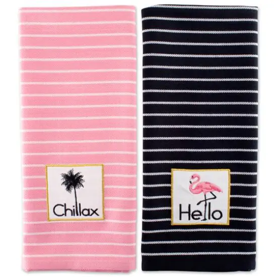 DII&reg; Summer Cocktail Embellished Dishtowels, 4ct. {11}