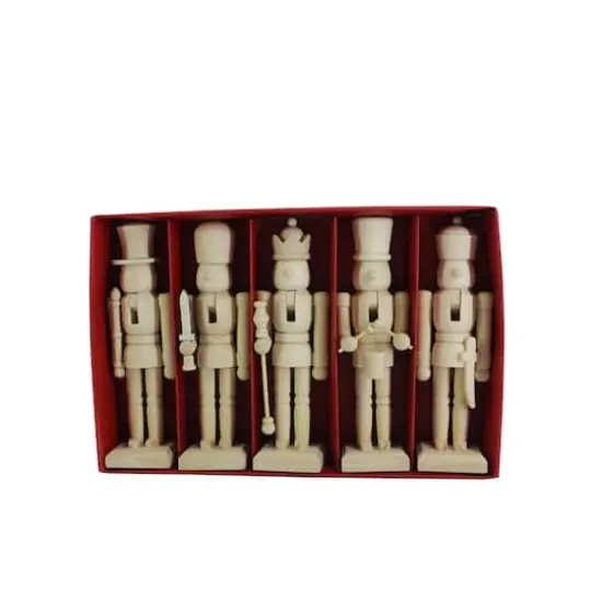 6" Classic 5 Piece DIY Pinewood Nutcracker Set by Make Market&reg; {6}