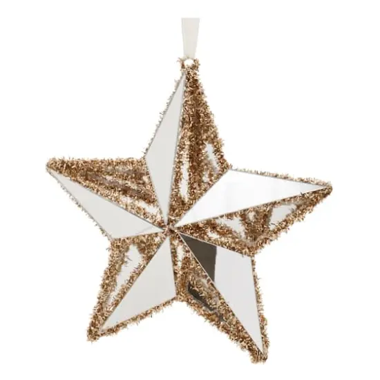 8.5" Gold Tinsel Star Ornaments, 12ct. {3}