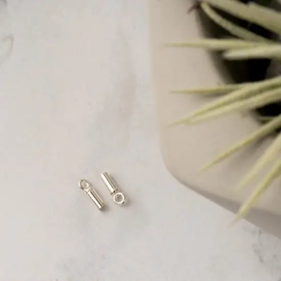 1.5mm Sterling Silver Endcap Tubes, 2ct. by Bead Landing&trade; {4}