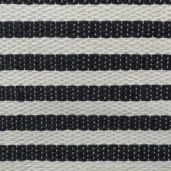 DII® Medium Pinstripe Rectangle Woven Paper Storage Bin Black {5}