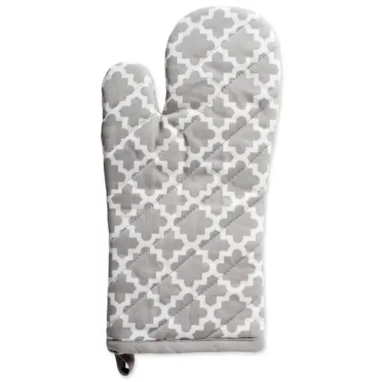 DII&reg; Gray Lattice Oven Mitt & Potholder Set {4}