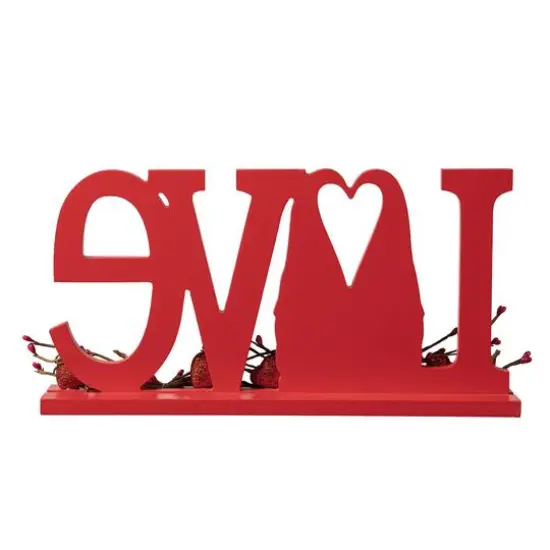 Glitzhome&reg; 14.25" Valentine's LOVE Wooden Gnome Table Decor {8}