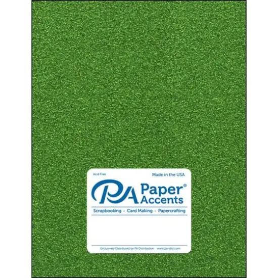 PA Paper&trade; Accents Glitter 8.5" x 11" Cardstock, 15 Sheets Kiwi Green {1}