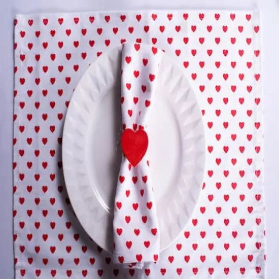 DII&reg; Lil Hearts Ribbed Placemats, 6ct. {3}