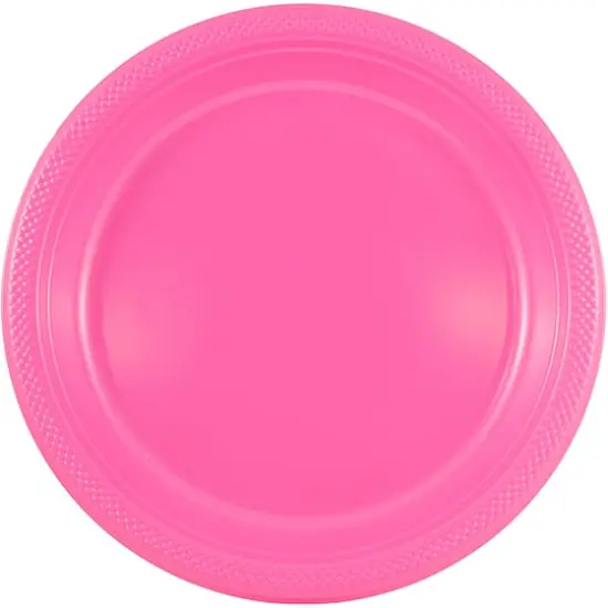 JAM Paper 9" Plastic Party Plates, 20ct. Fuchsia Pink {1}