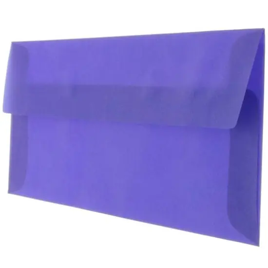 JAM Paper #10 Business Translucent Vellum Envelopes, 50ct. Primary Blue {4}