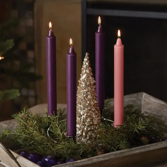Root Candles 9" Unscented Advent Arista Taper Candles, 4ct.  {3}