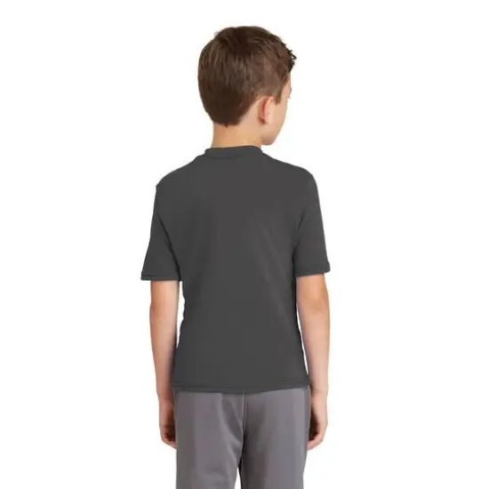 Port & Company&reg; Youth Performance Blend T-Shirt Charcoal {6}