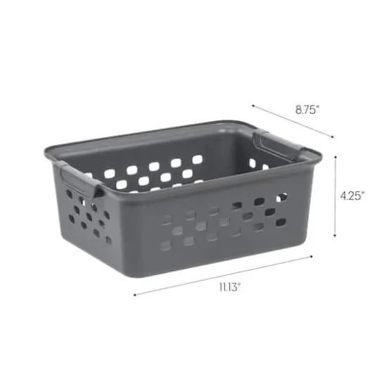IRIS Gray Small Organizer Storage Basket, 10ct. {3}