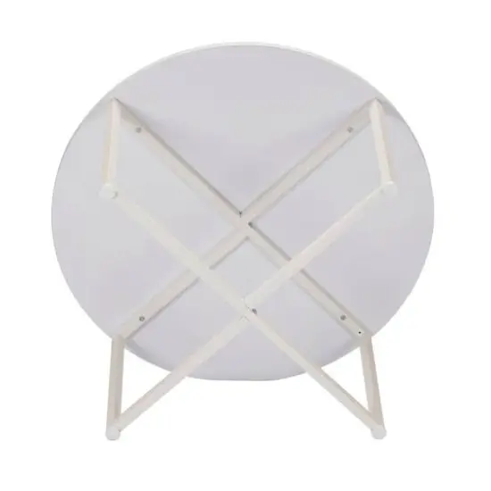 Household Essentials 31.5" Jamestown Round Coffee Table White {9}