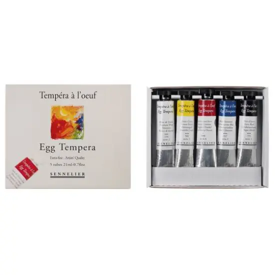 Sennelier 5 Color Egg Tempera Extra-Fine Paint Set {1}