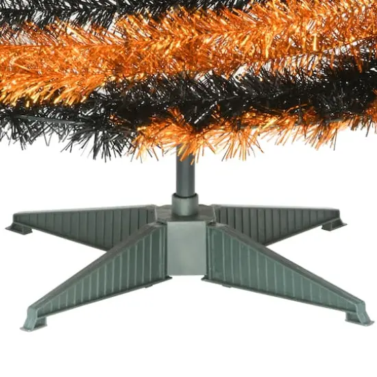 7.5ft. Unlit Orange & Black Pop-Up Artificial Halloween Tree {5}