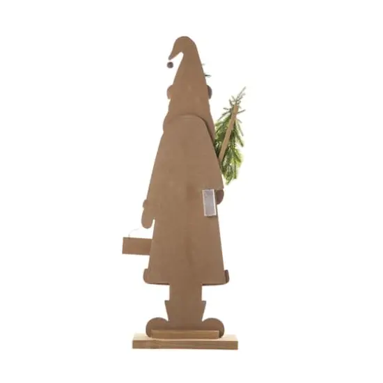 Glitzhome&reg; 36'' Lighted Wooden Santa Porch D&eacute;cor {9}