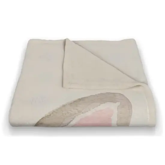 50" x 60" Lamb with Flower Crown Coral Fleece Blanket {4}