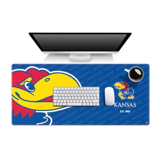 College Football Logo Series Desk Pad Kansas Jayhawks {1}