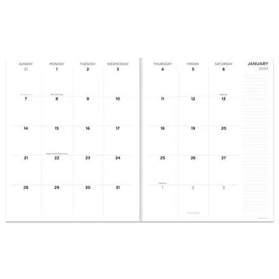 2024 Fade to Gray Large Monthly Planner {3}