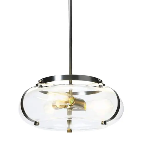 Hello Honey® Robert Stevenson Lighting Alston 16" Antique Nickel Glass & Metal Ceiling Light {3}