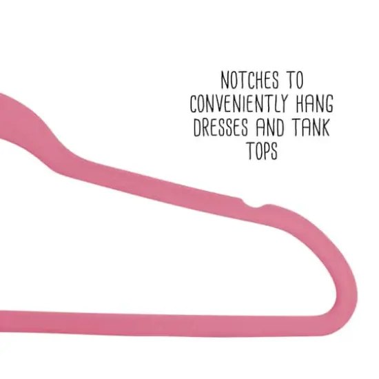 Honey Can Do Pink Slim-Profile Non-Slip Velvet Hangers, 25ct. {7}