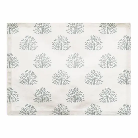 Blooming Bush Cotton Twill Placemat White {1}
