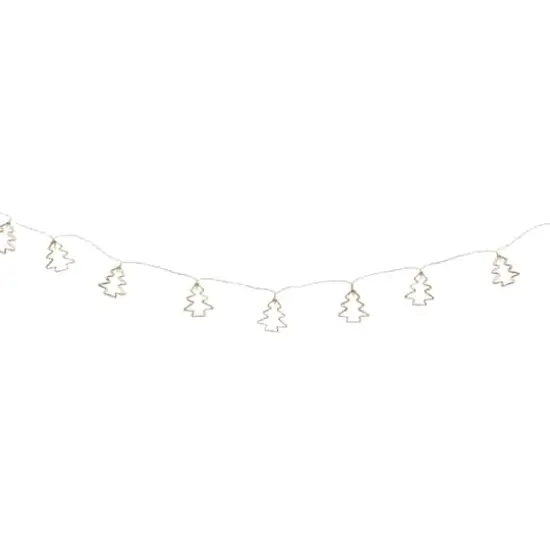 4ft. Warm White LED Gold Wire Mini Tree Christmas Garland {1}