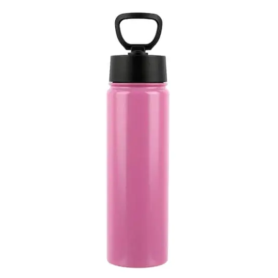 22oz. Stainless Steel Sublimation Water Bottle with Travel Lid by Make Market&reg; Pink {1}