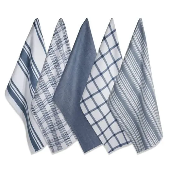 DII&reg; Stone Blue Woven Dishtowel Set {3}