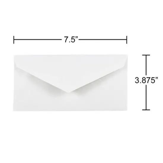 JAM Paper 3.875" x 7.5" White Monarch Commercial Envelopes {6}