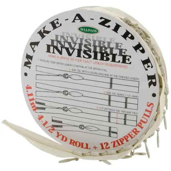 Sullivans Invisible 4.5yd. Make-A-Zipper Set Roll Cream {1}