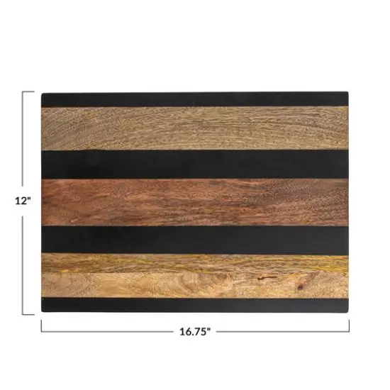 Hello Honey&reg; 17" Rectangular Mango Wood Cheese & Cutting Board {6}