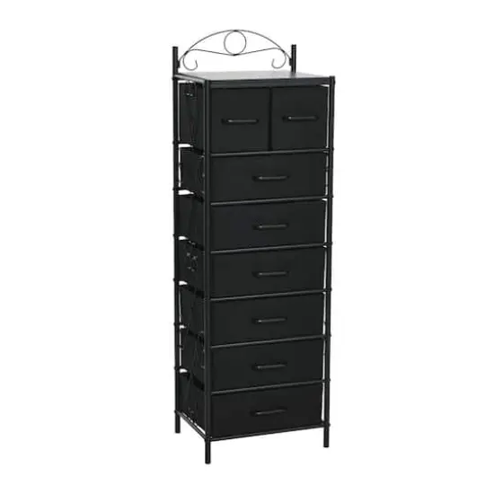 Household Essentials Victoria 54" 8-Drawer Narrow Dresser Black {1}