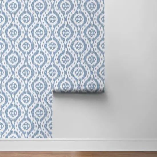 Surface Style Ikat Tracery Peel & Stick Wallpaper Chambray {8}