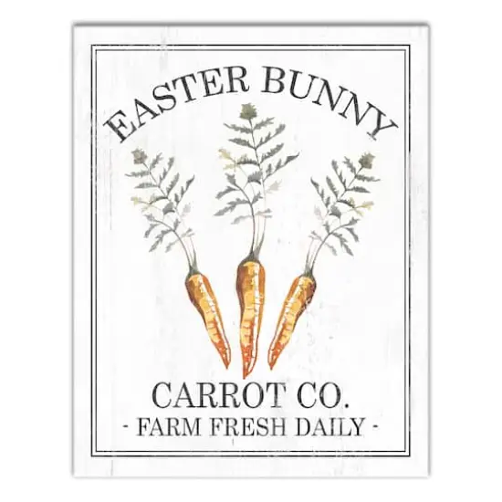 Easter Bunny Carrot Co. Canvas Wall Art {1}
