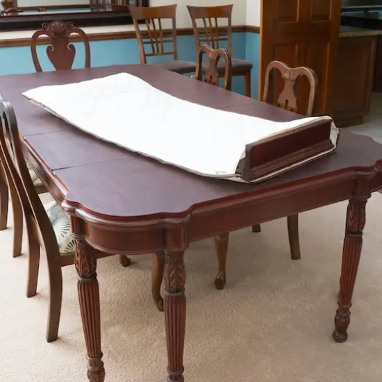 Household Essentials 54" Quilted Table Leaf Storage Bag White {5}