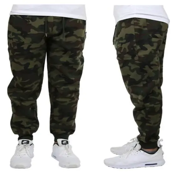 Galaxy by Harvic Men's Fleece-Lined Jogger Sweatpants Woodland {1}