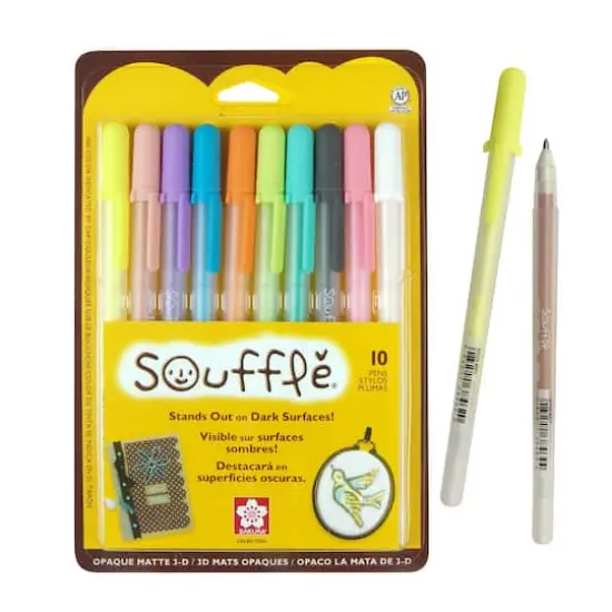 Sakura&reg; Souffle&trade; Puffy 3D Opaque Ink Pen 10 Color Set, Pastels {3}