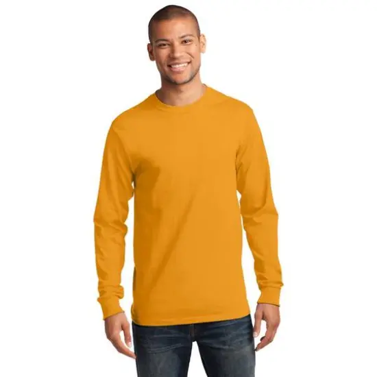 Port & Company&reg; Color Long Sleeve Essential T-Shirt Gold {4}