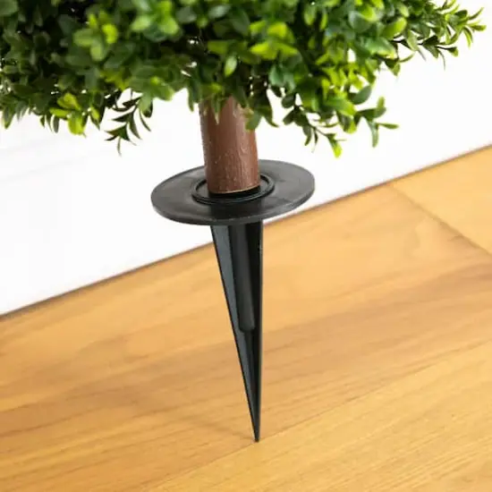 4ft. UV Resistant Artificial Boxwood Plant with Integrated Ground Stake (Indoor/Outdoor) - Set of 2 {5}